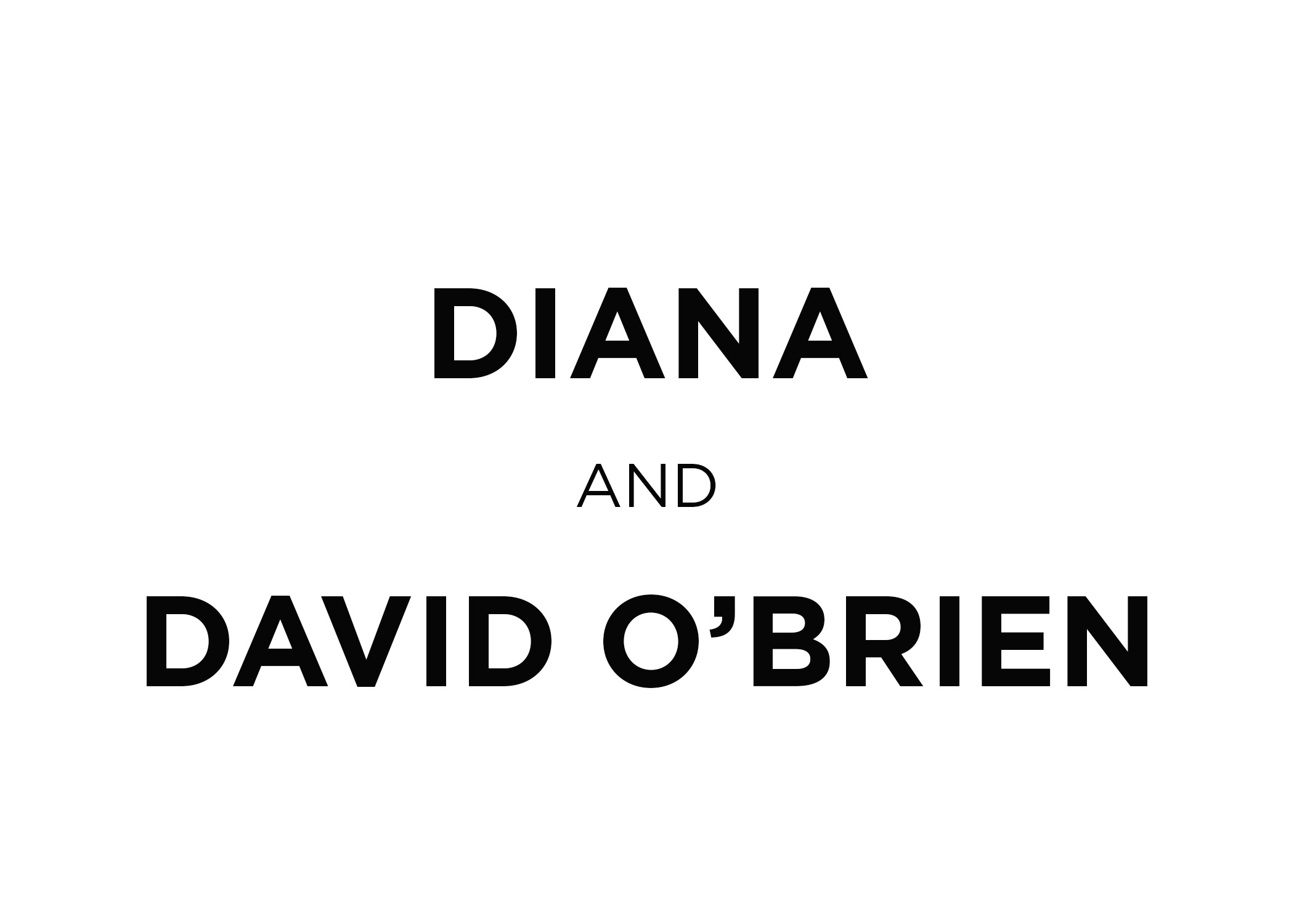 Diana and David O'Brien sponsors