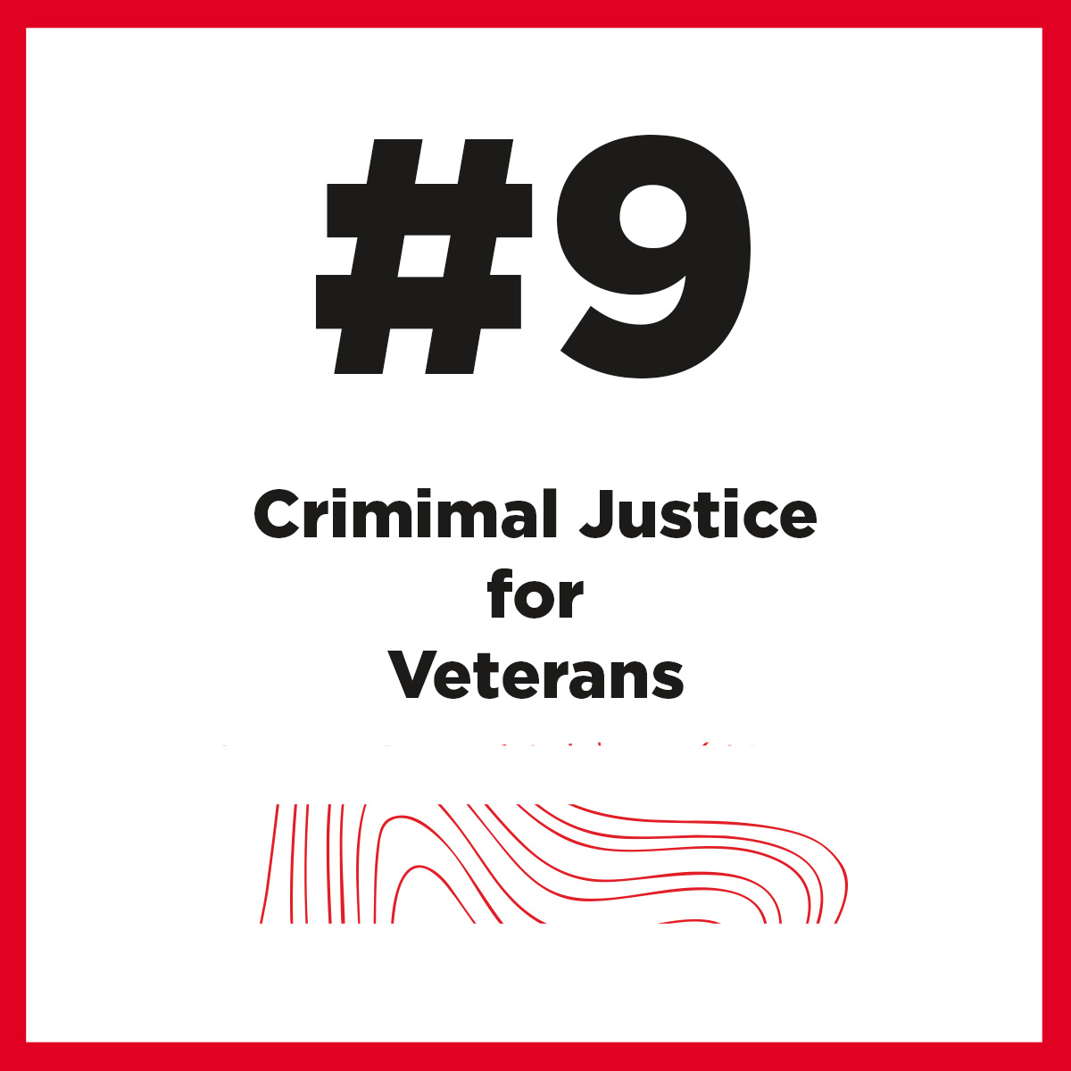 Top Ranked Program as #9 for Criminal Justice for Veterans 