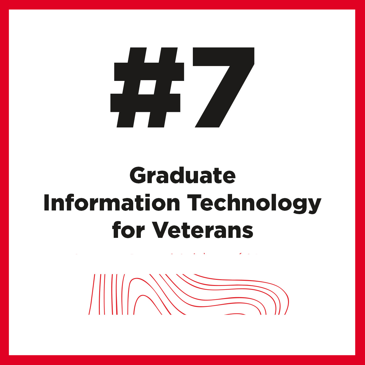 Top Ranked Program as #7 for Graduate Information Technology for Veterans