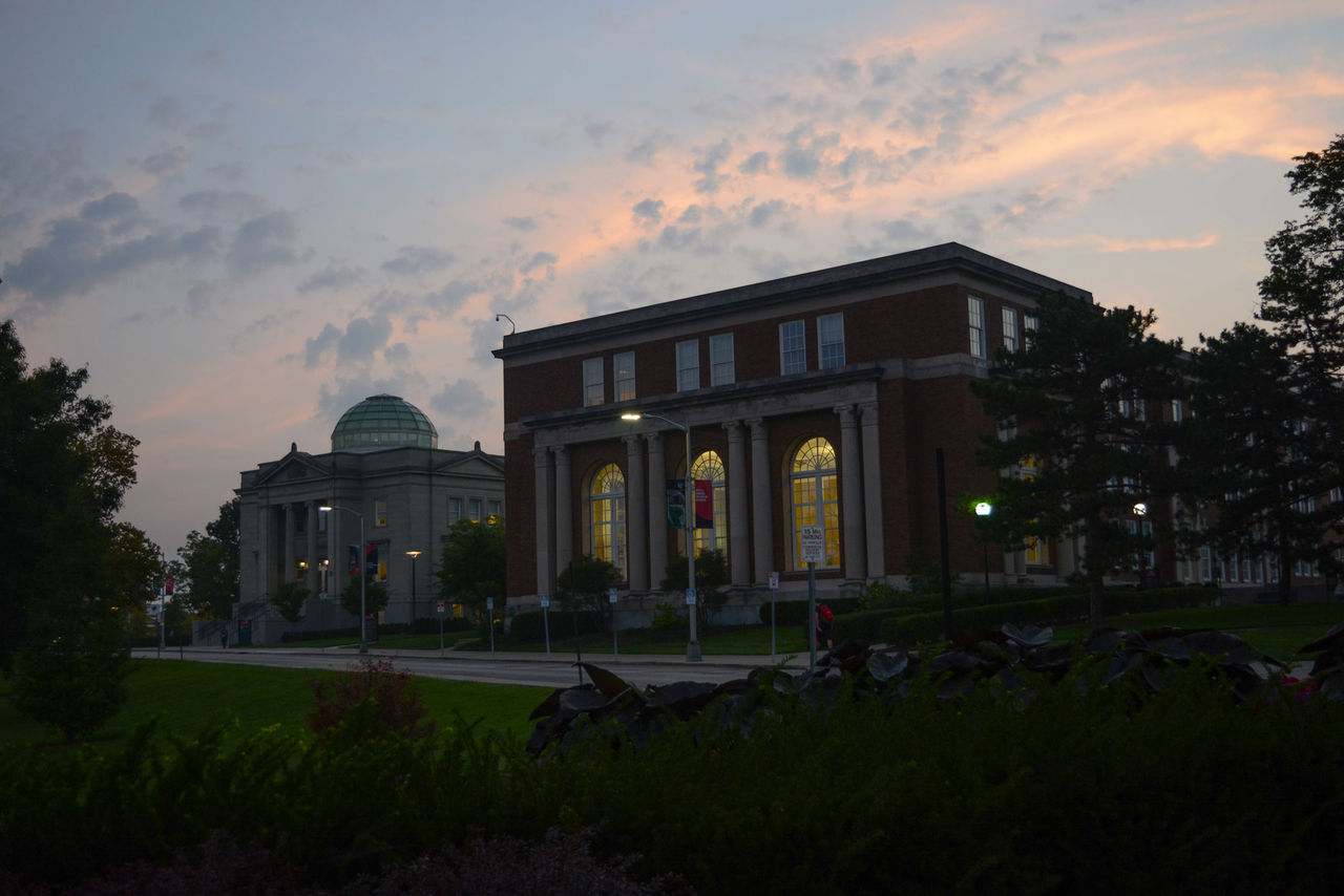 CECH Campus at nighttime