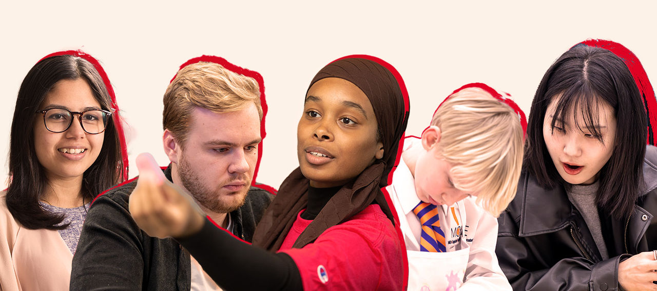 Mixed race of students 